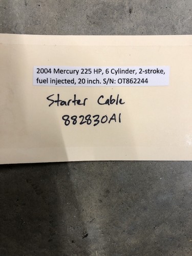 MERCURY EFI OPTIMAX SPORTJET STARTER SOLENOID POSITIVE BATTERY CABLE WIRE LEAD - Foto 4 di 4