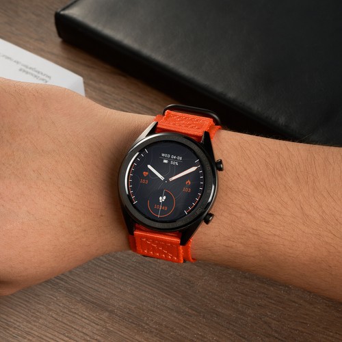 Correa de reloj inteligente de 20/22 mm de nailon estilo militar deporte reemplazo correa de muñeca pulsera - Imagen 5 de 18