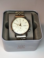 Fossil Luther Chronograph Gold-Tone Stainless Steel Mens Watch BQ2434