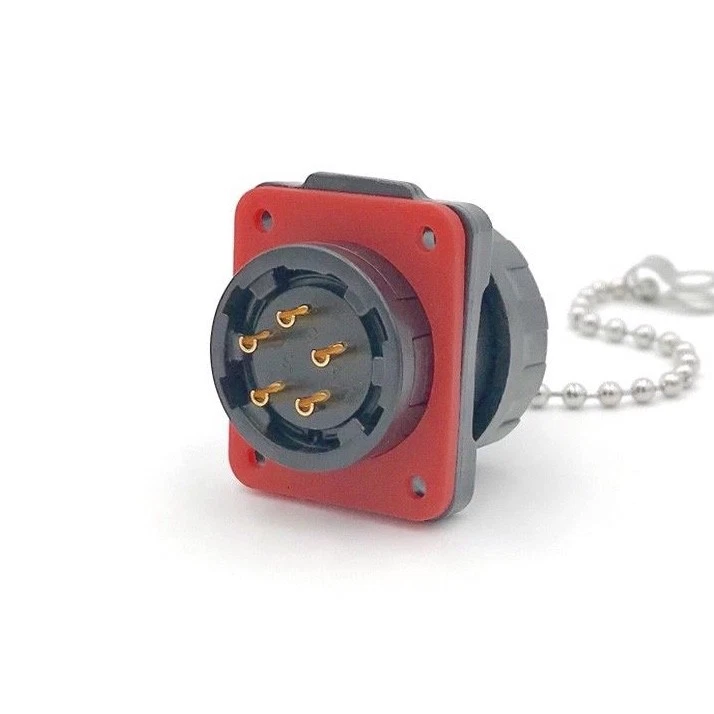 5 Pin Power Circular Connector Panel Mount Receptacles Male Socket Waterproof - Image 2 of 4