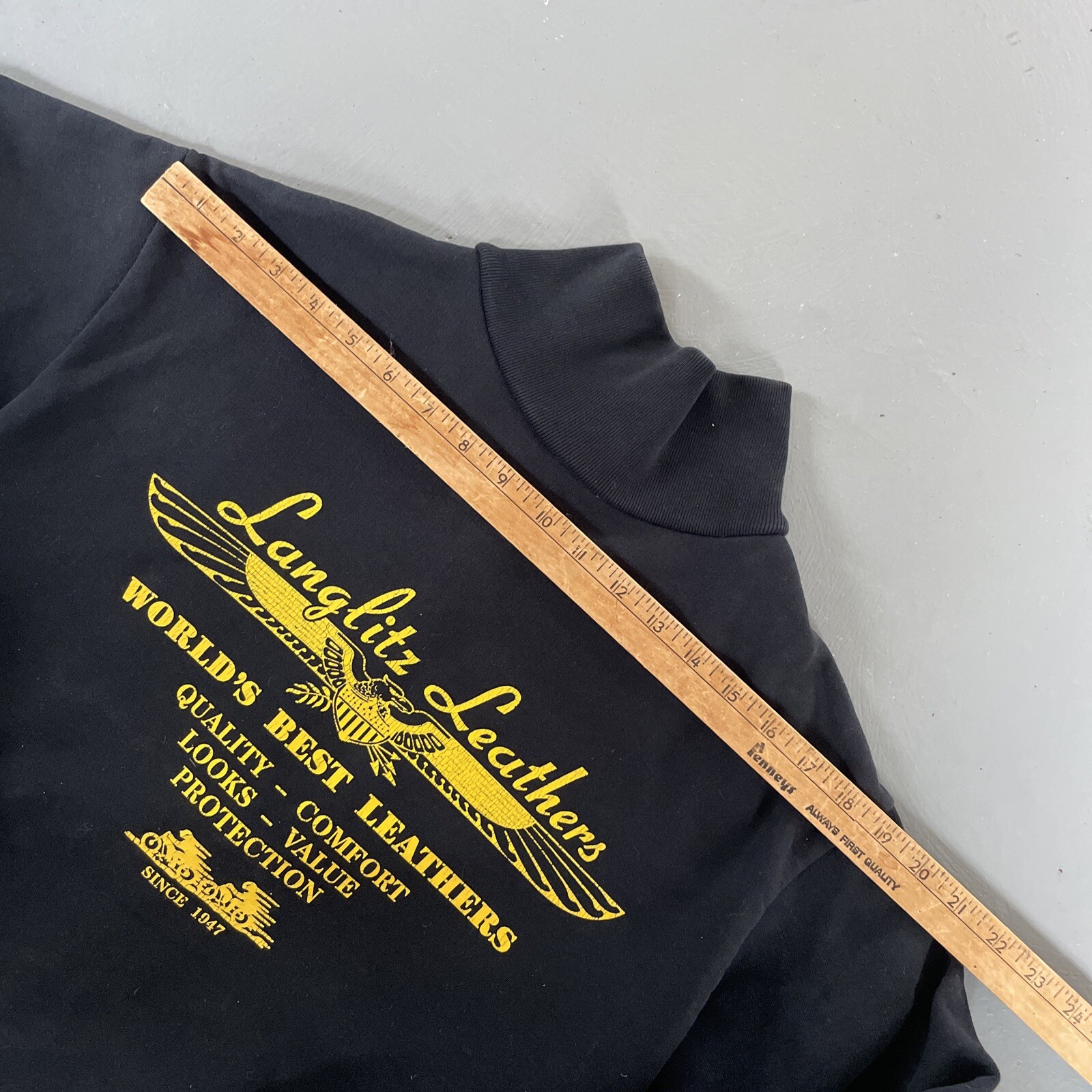 Vintage Ross Langlitz Motorcycle RARE Memorial Cotton Jacket Made in Usa Medium image 9