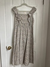 Madewell Ruffle-Strap Square-Neck Midi Dress in Fieldwalk Floral Size 8 boho