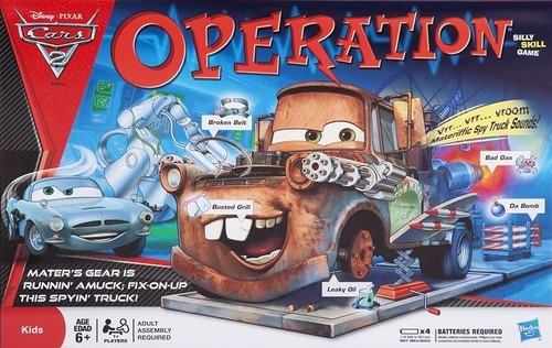 2011 Cars 2 Operation Game Single Replacement Parts You Pick Cards Pieces