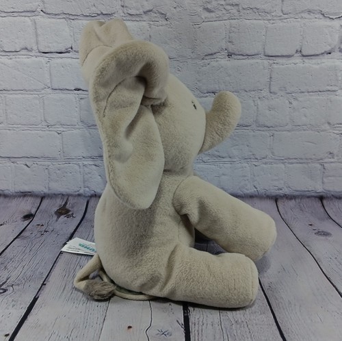 Baby Gund Flappy The Elephant 12" Plush Stuffed Sings Flaps Ears Tested Working - Picture 5 of 14