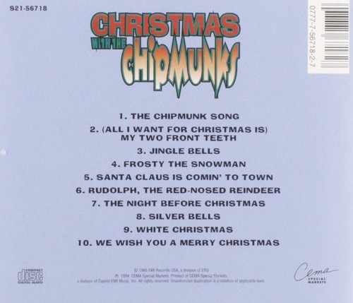 Audio CD - Christmas With The Chipmunks - Frosty The Snowman - White Christmas - Picture 2 of 2