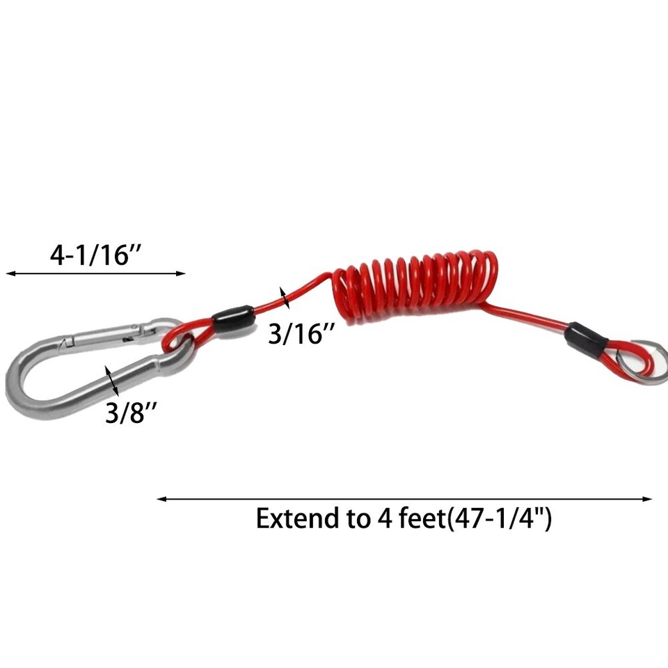 4 Ft Trailer Brake Safety Cable with Coil Design Reliable Towing