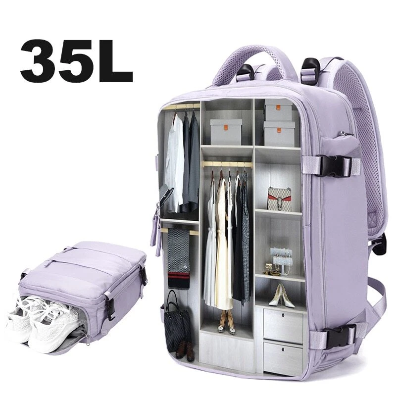 Multifunctional Backpack Travel Bag Big Capactiy Shoulder Bag with Shoes  Pocket