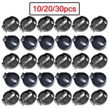 USA 10/20/30Pcs Button Coin Cell Battery Socket Holder Case Black CR2025 CR2032