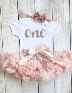 rose gold baby girl dress