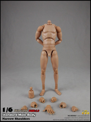 COOMODEL BD002 1/6 Standard Body Narrow Shoulders 2.0 12''Male Body Figure Toy