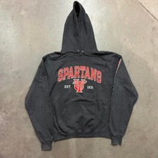 Y2K Grey University of Tampa Champion Hoodie with sleeve hit size medium