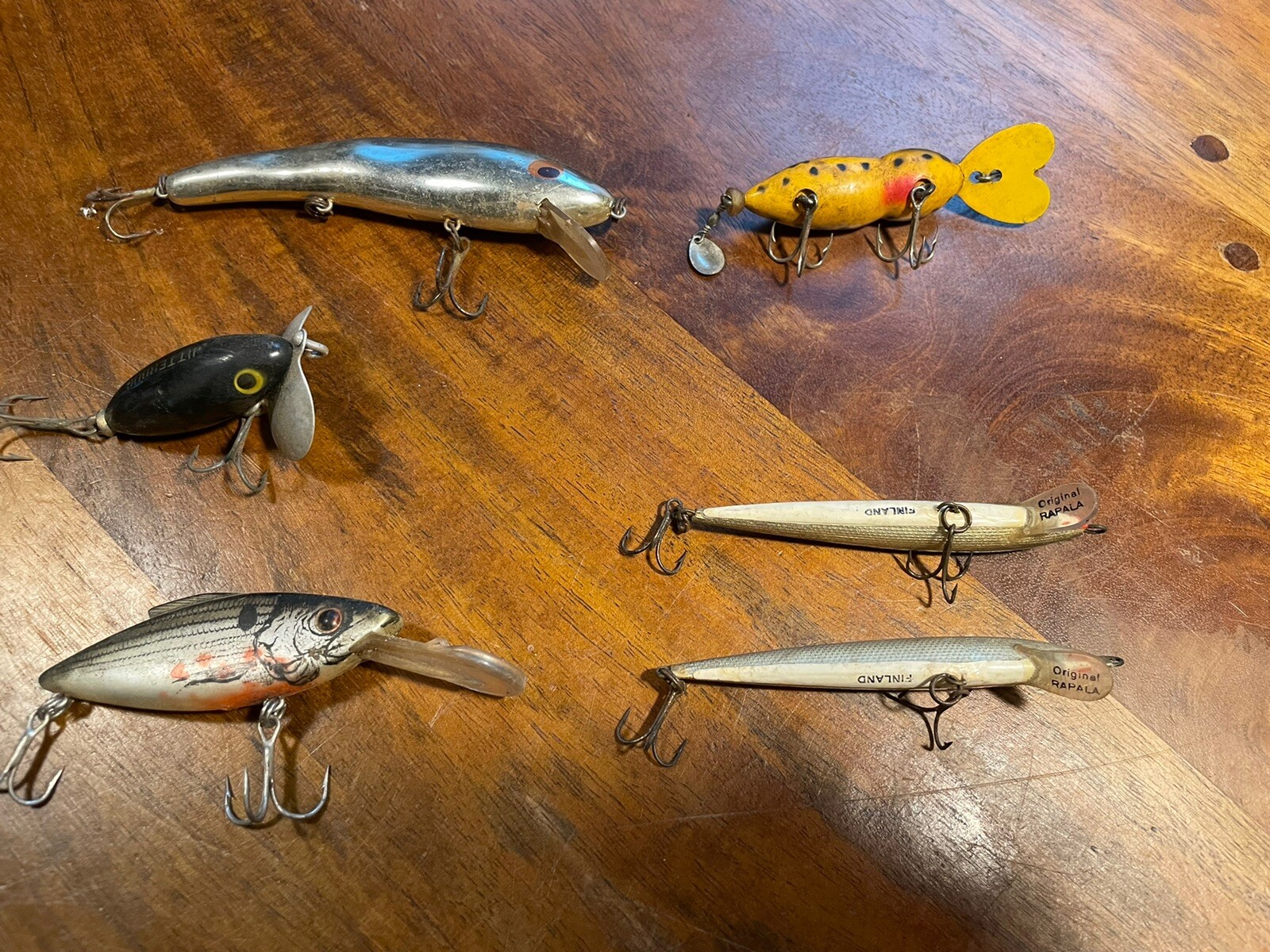Vintage Fishing Lure Lot Of 6 Jitterbug, Finland, Rapala. eBay