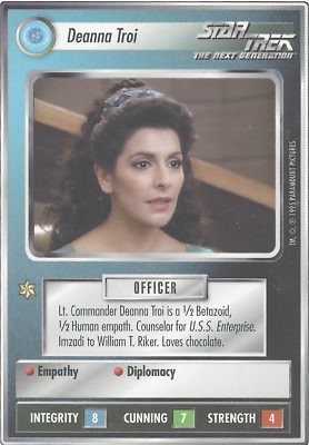 CCG 74 Star Trek White Border Deanna Troi 1st Edition