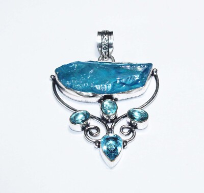 Sun Shine Druzy Topaz Handmade Gemstone Pendant Jewelry Pendant Size 2.8 inches