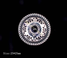 10X Silver Floral Rope Side Leathercraft Accessories Saddles Hardware Concho 1"