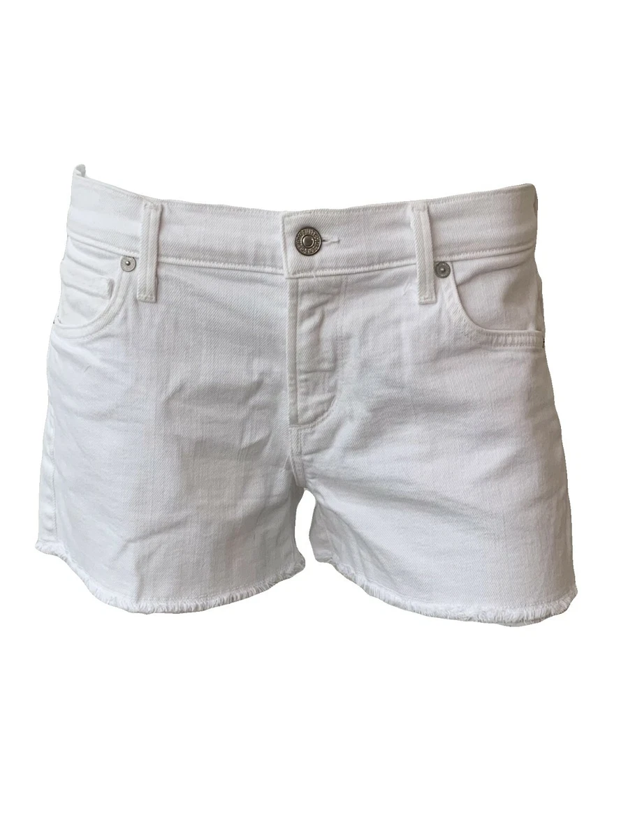 Citizens of Humanity Ava Cutoff Denim Shorts Santorini White Size 27