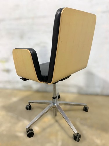 Hülsta drabert Bürostuhl Drehstuhl Rollstuhl Leder Schwarz Soft Pad 47594 - Bild 5 von 18