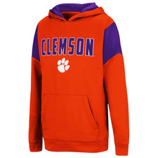 Clemson Tigers Hoodie Boys XL Orange Purple Kids Youth Pullover Colosseum
