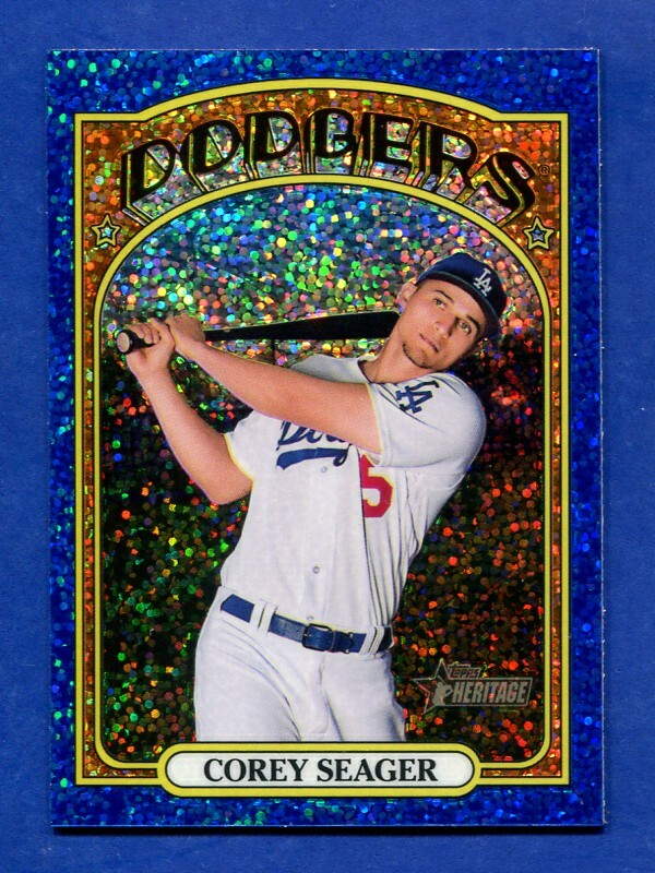 その他 COREY SEAGER Topps Chrome auto blue 2025 Topps Heritage Corey Seager #412 SP Blue Chrome