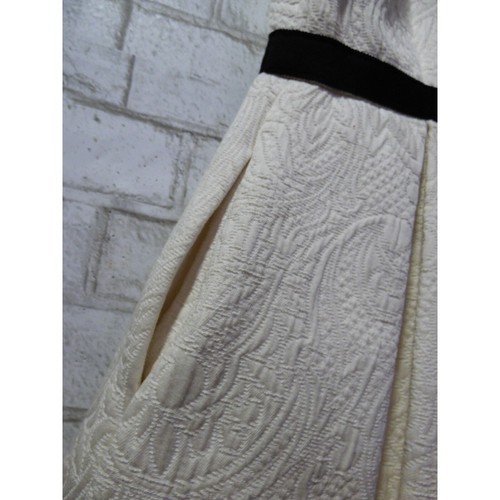$295 Erin Fetherston Ivory Brocade Black Grosgrain Fit & Flare Dress 8 NEW E598 - Picture 14 of 15