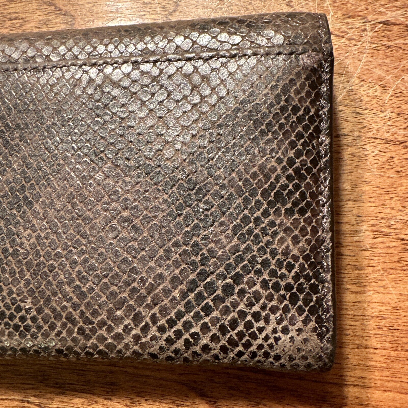 COACH KRISTINE EMBOSSED PYTHON LEATHER SLIM ENVEL… - image 4