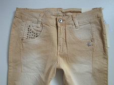 ABVERKAUF!  MOGUL Jeans  KIM  USED  SUMMER  STRETCH desert  Nieten  Hose W29 Neu