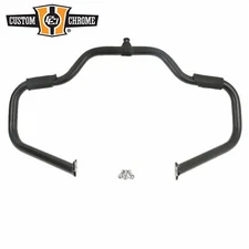 Black 1-1/4" Engine Guard Highway Mustache Bar Fit For Harley Touring 2009-UP