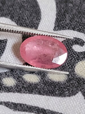 2.05 Ct 100% Natural Pink Ruby Mozambique Heated Oval Shape Gemstone See Video