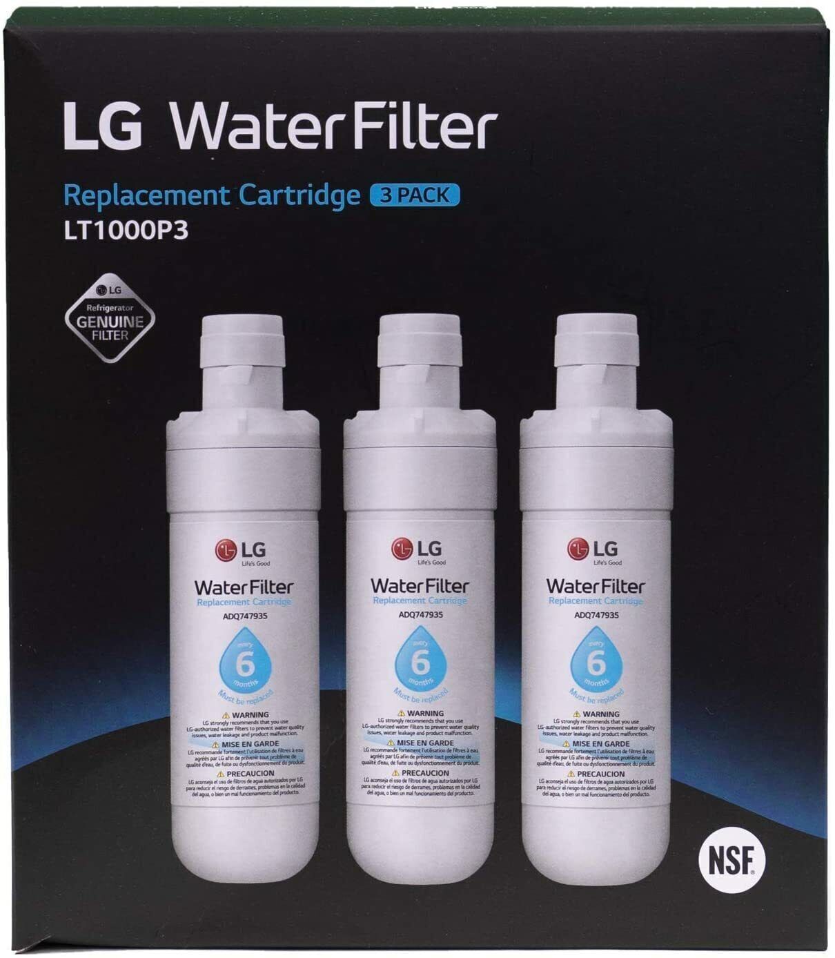 246Pack For LG Fridge Refrigerator Water Filter LT1000P ADQ747935 GF