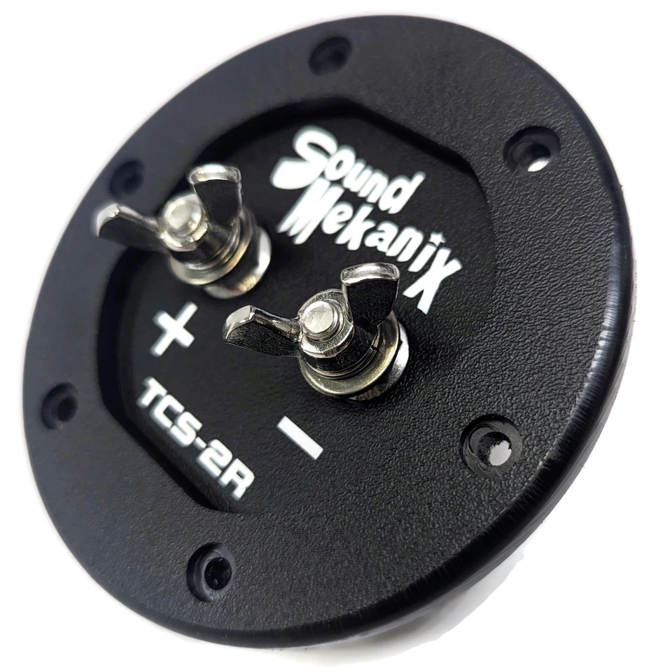 Caja de altavoces subwoofer redonda taza de terminales, entrada única - TCS-2R NEGRO Foto 4 de 4