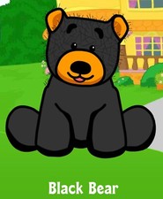 Webkinz Classic Black Bear - hm004 - Virtual Adoption Code Only