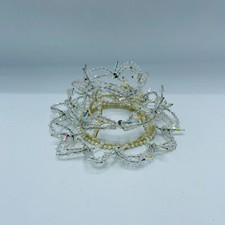 1950s Antique Brides Crystal Beaded Crown Tiara Bridal Wedding Mrs Maisel