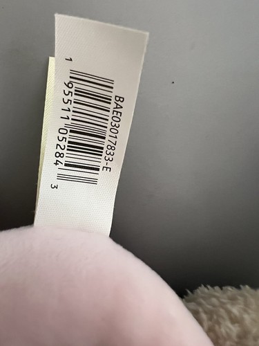 Walmart Plush Easter Bunny Shape Ring Rattle ~ Pink Tan Fur, Satin Bow NOS - Picture 6 of 6