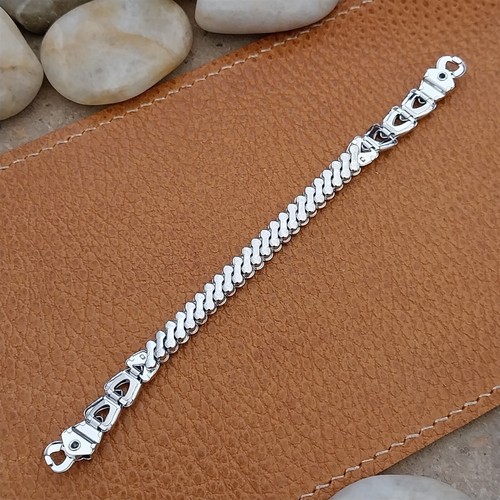 Vintage 1950s JB Champion White Gold Filled Ladies Hearts Cocktail Watch Band - Picture 6 of 9