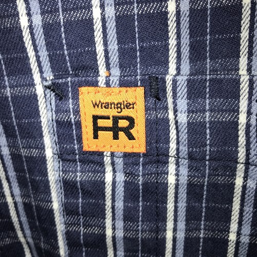 Camisa WRANGLER FR XL REG RIGGS ROPA DE TRABAJO a cuadros RKH 14 L gruesa equipo resistente al fuego - Imagen 3 de 7