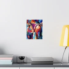 Cheeks Multi Color Matte Vertical Posters Girl In Thong Wall Art, Home Decor