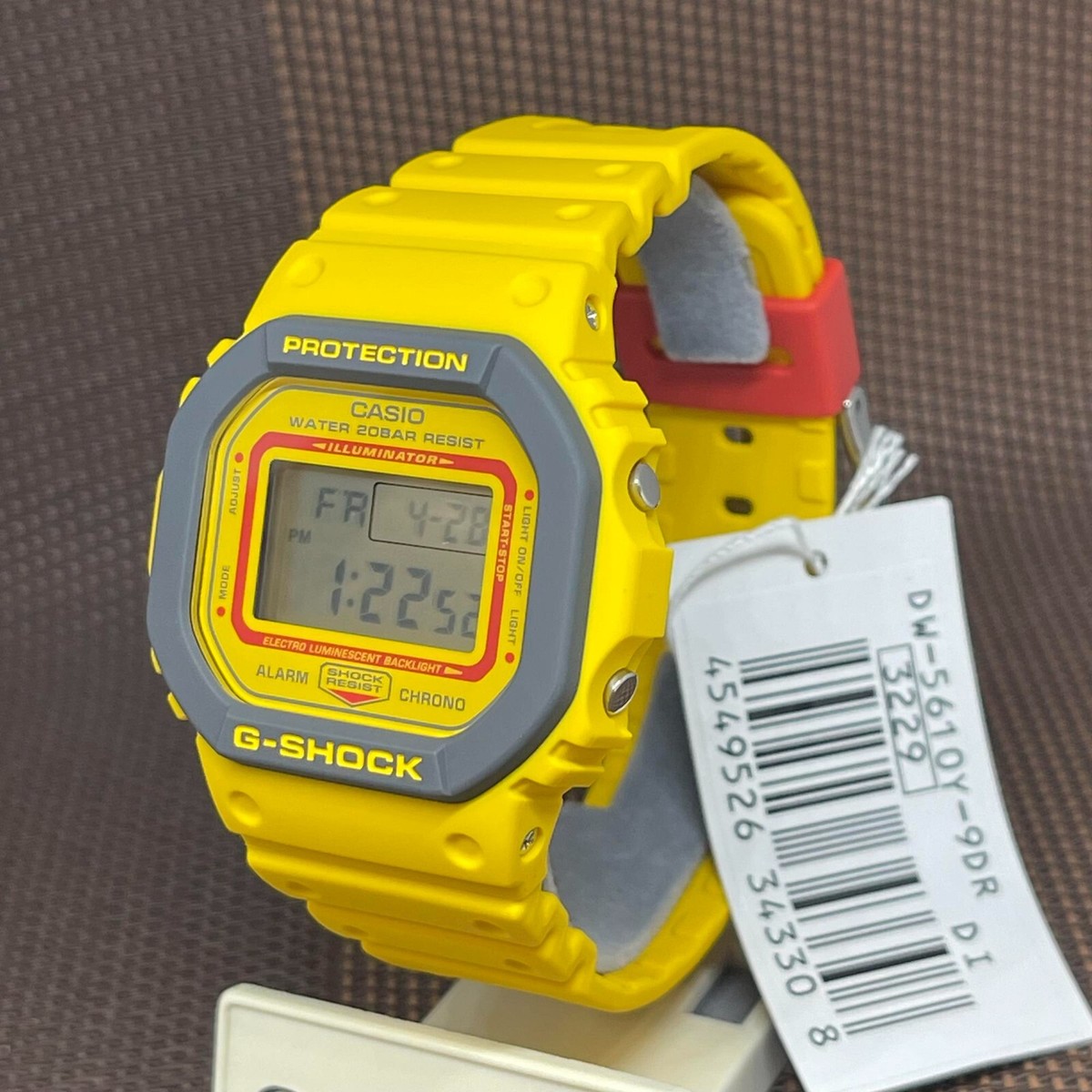 Casio G-Shock DW-5610Y-9D Yellow Resin Digital Quartz Men's