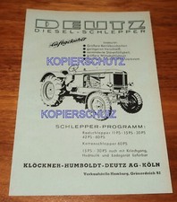 DEUTZ DIESEL-SCHLEPPER Radschlepper Kettenschlepper - Zeitungsausschnitt Werbung