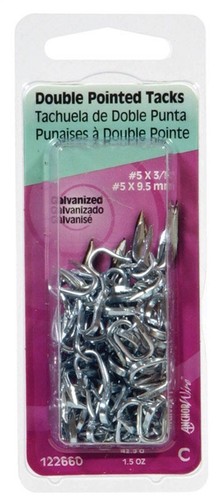 Hillman 122662 No. 11 Galvanized Steel Double Point Tack Staple (Pack of 6)
