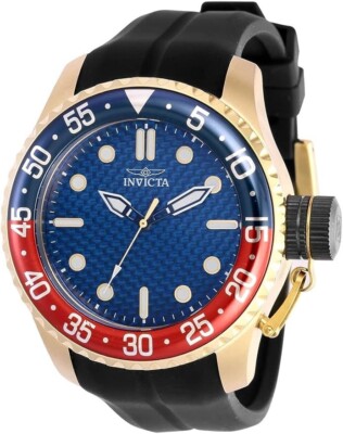 Invicta 50mm PRO DIVER Carbon Fiber Blue Dial Pepsi Bezel Men's - Main Image