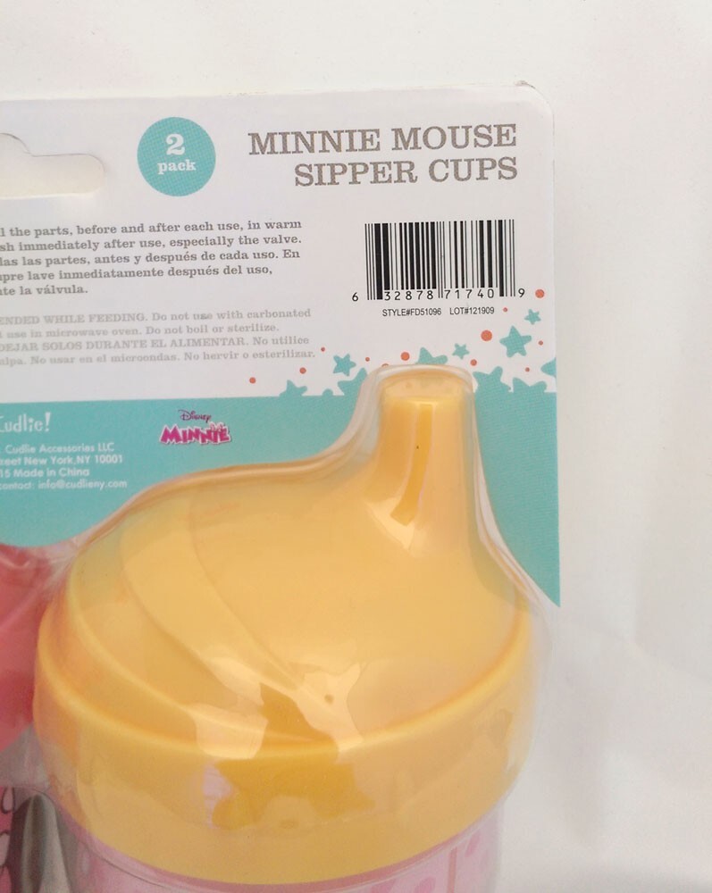 2 PACK DISNEY BABY MINNIE MOUSE Girls Spill Proof 10 oz Sippy Cups