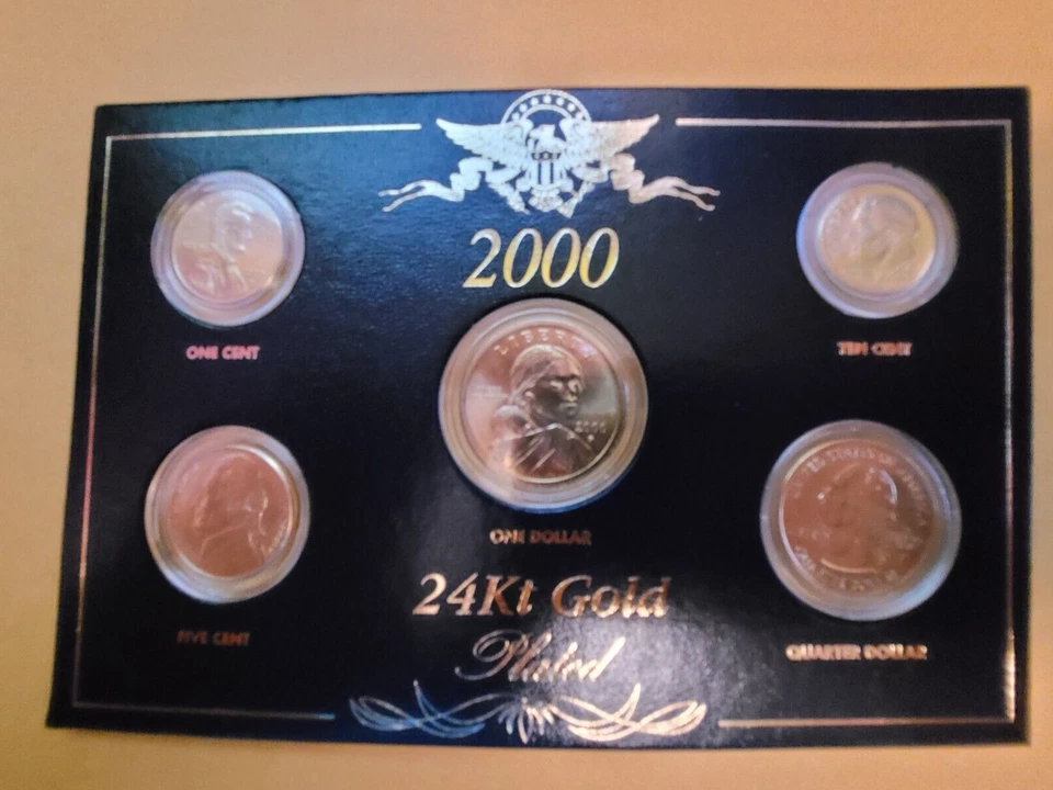 2000 USA 24 kt Gold Plated 5 Coin Set - Image 3 of 4