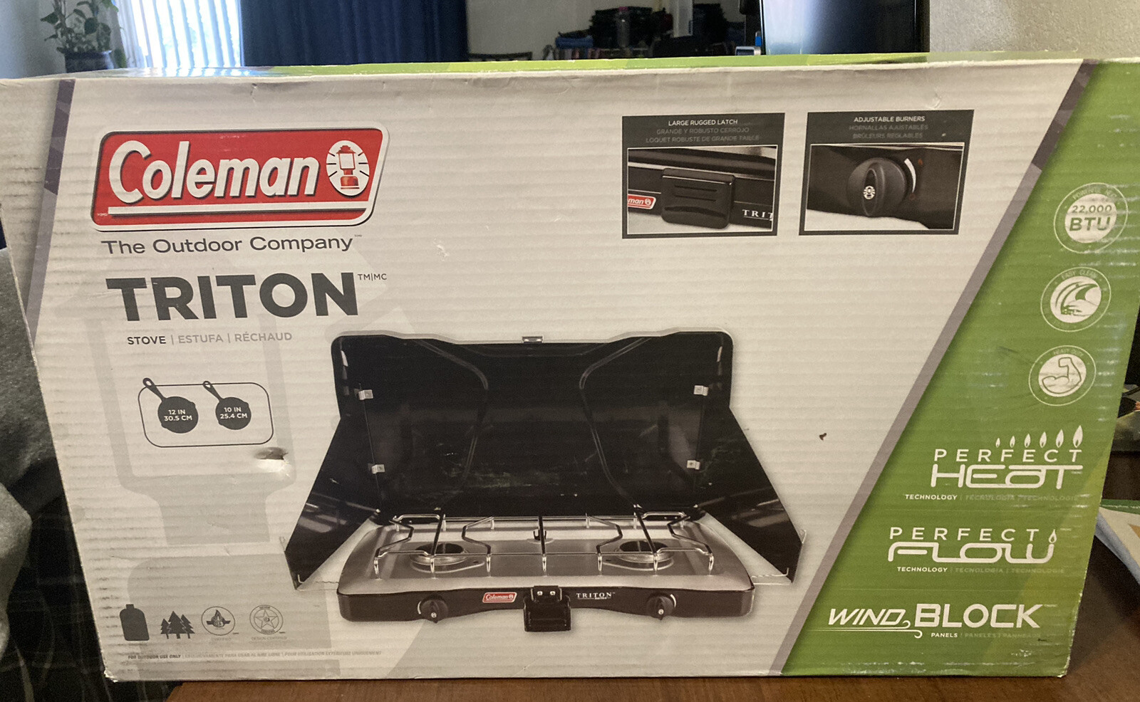 Coleman Triton 2-Burner Propane Stove – Black, Perfect For Camping, Tailgating & Outdoor Cooking