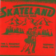 1950s Skateland Roller Skating Rink Sticker 1990 Broadway Denver Colorado #2