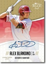 ALEX BLANDINO 2014 Rize Rookie Autograph GOLD AUTO RC LE/200