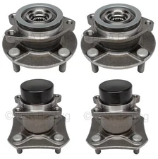 NTN Front and Rear Wheel Bearing and Hub Assemblies Kit For Nissan Versa Non-ABS
