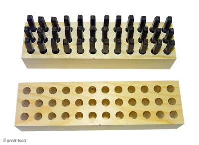 1/8'' LETTER NUMBER STAMP SET   Made in the USA   metal punch punches tools