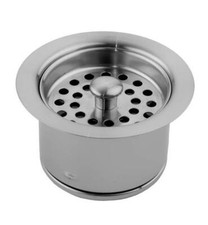 Jaclo 2833-PCH 4 1/2" Extra Deep Disposal Flange with Strainer, Chrome