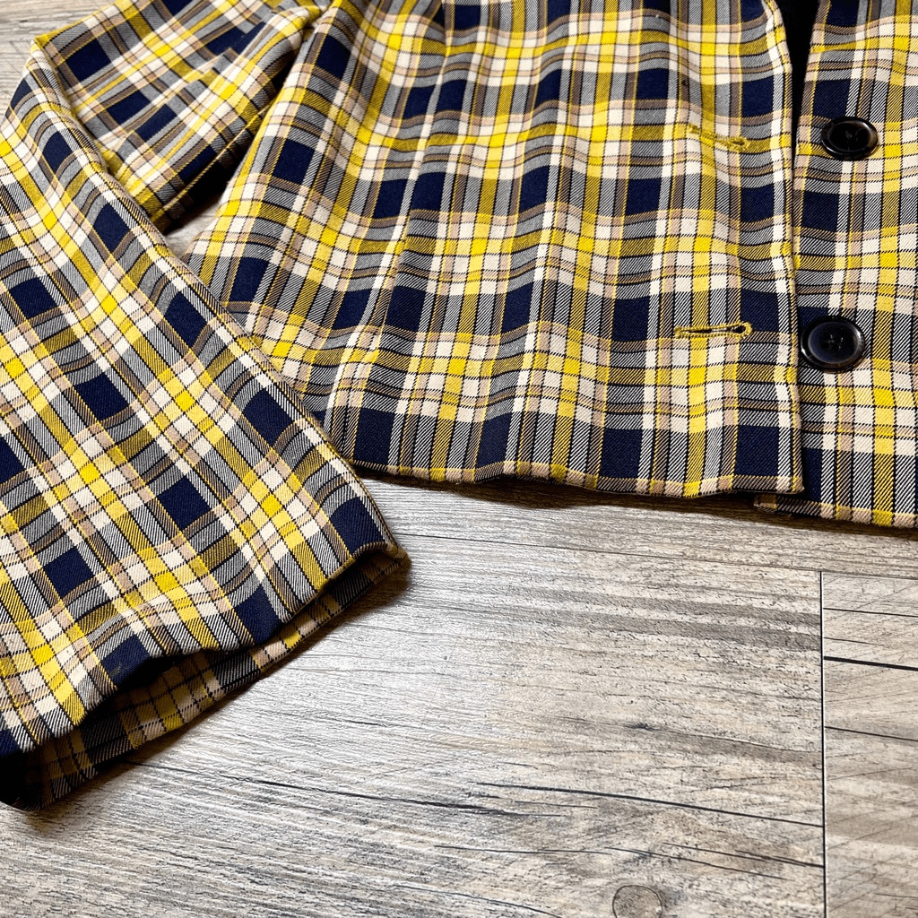 Capulet Womens Multicolor Plaid Collared Cropped … - image 7