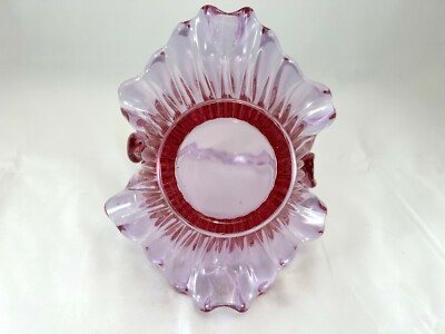 希少！フェントン ピンク色クレストバスケット アンティークfenton アメリカ 希少！フェントン ピンク色クレストバスケット アンティークfenton